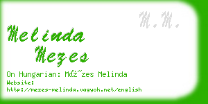 melinda mezes business card